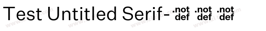 Test Untitled Serif字体转换